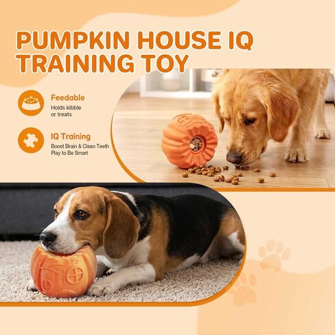 Dog Frozen Treat Toy, Dog Puzzle Slow Food Ball, Long-Lasting Interactive Dog Ball Toy & Dog Treat Mold, for Small Medium Large Dogs in Kuwait