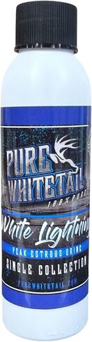 PURE WHITETAIL | White Lightning Peak Estrous Urine | Doe in Rut Scent | Doe Pee Mock Scrape Scent | Estrous Doe Urine | Fresh Natural Deer Pee | 4 oz Bottle in Saudi Arabia