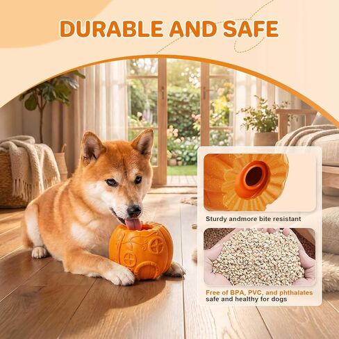 Dog Frozen Treat Toy, Dog Puzzle Slow Food Ball, Long-Lasting Interactive Dog Ball Toy & Dog Treat Mold, for Small Medium Large Dogs in Kuwait