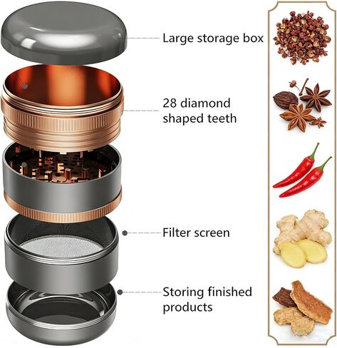 3.4-Inch Manual Multi-Functional Grinder, Suitable For Coffee Beans, Kitchen Use, Camping And More in Kuwait