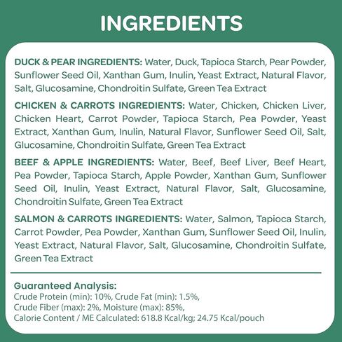 مكافآت الكلاب الكريمية من Wholesome Pride Nature's Purée، مكافأة قابلة للعصر ولعق، أكياس بحجم 1.4 أونصة، 8 قطع، حزمة متنوعة من 4 نكهات in Saudi Arabia