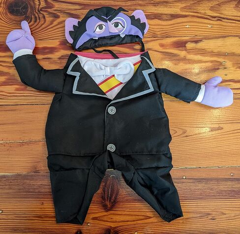 Pet Krewe The Count Vampire Dog Costume | Sesame Street Dracula Monster Pet Costumes for Dogs and Cats | Small Medium Large and X-Large in Kuwait
