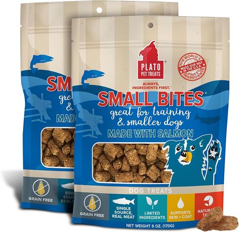 PLATO Pet Treats Small Bites - Air-Dried Training Treats for Dogs - Supports Healthy Digestion - Limited Ingredients - Duck 6oz - 2 Pack in Kuwait