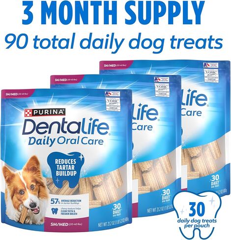 Purina DentaLife Daily Oral Care Dog Dental Chews for Small and Medium Breed Dogs - 90 ct. in Kuwait