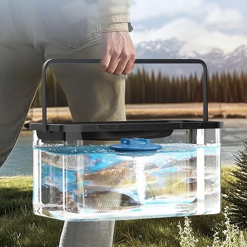 Portable Rechargeable Silent Floating Oxygen Pump | -Channel Aquarium Aerator & Inflator | 20+ Hours Battery Life for Fish Tank, Bait Bucket, Travel | ABS Shell | Outdoor, Home, Power Outage Use in Kuwait