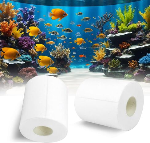 2Pcs 92' 4.45" High Replacement Fleece Roll Compatible with Red Reef 500, High-Efficiency Filtration, Perfect for Reef Aquariums, Effortless to Install & Use in Saudi Arabia