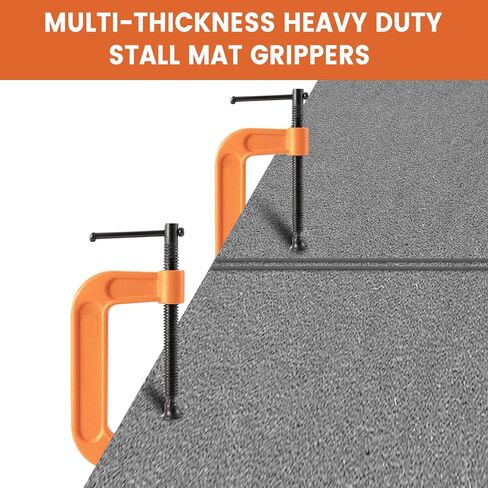 Stall Mat Gripper - 2Pcs Heavy Duty Stall Mat Grippers,Horse Stall Mat Tool for Horse Stalls, Gym, Barn, and Trailer, Makes Moving Rubber Mats Easier, Saves Your Back and Hands in Kuwait