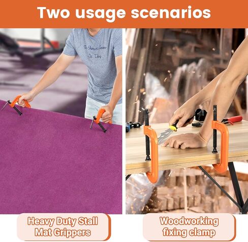 Stall Mat Gripper - 2Pcs Heavy Duty Stall Mat Grippers,Horse Stall Mat Tool for Horse Stalls, Gym, Barn, and Trailer, Makes Moving Rubber Mats Easier, Saves Your Back and Hands in Kuwait