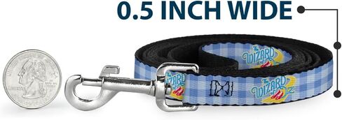 Movies Pet Leash, Dog Leash, The Wizard of Oz Logo Gingham Checker Blues, 4 Feet Long 0.5 Inch Wide in Kuwait