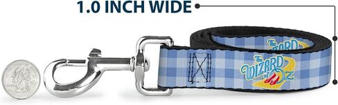 Movies Pet Leash, Dog Leash, The Wizard of Oz Logo Gingham Checker Blues, 4 Feet Long 0.5 Inch Wide in Kuwait