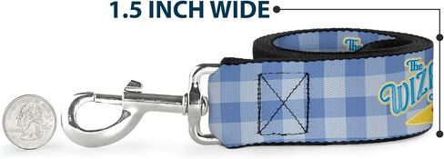 Movies Pet Leash, Dog Leash, The Wizard of Oz Logo Gingham Checker Blues, 4 Feet Long 0.5 Inch Wide in Kuwait