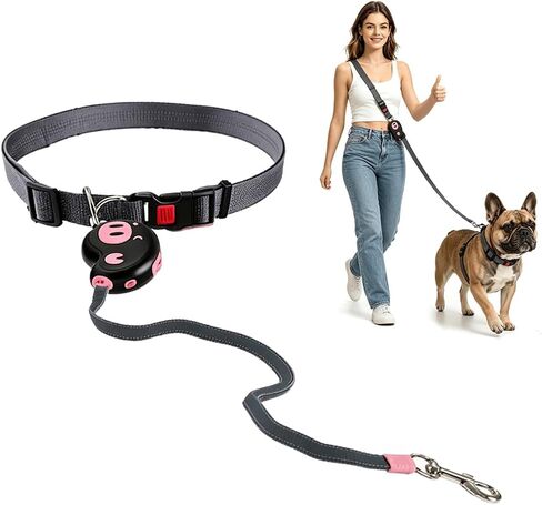 7.2ft Retractable Hands-Free Dog Leash,One-Click Lock, Anti-Pull Design, Detachable Into Mini Single Dog Leash, Perfect for Small Dogs Walking, Running, Jogging, Training & Night Strolling in Saudi Arabia