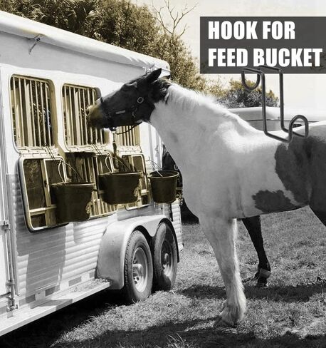 4Pcs 8 Inch Tack Hook,Heavy Duty Over Rail Bridle Hooks Horse Stall Hooks for Horse Tack Room,Stable,Barn,Trailer in Kuwait