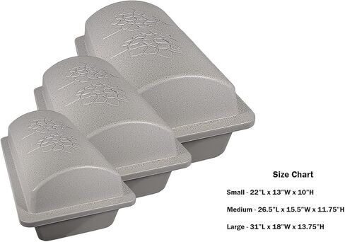 Loving touch elegant casket/vaults built with High Strength Non-biodegradable materials with a plush interior bedding available in Small, Medium, Large and 3 color options. (Med, Pink) in Kuwait