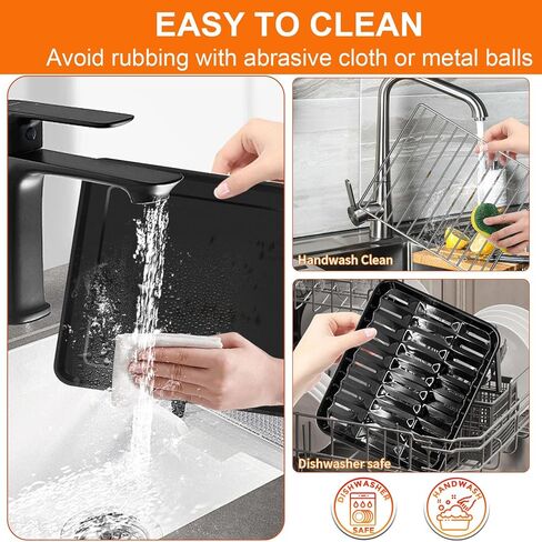 3PCS Air Fryer Set for Ninja Foodi DT251 DT201 DT200 Digital Air Fryer Countertop Oven Accessories Sheet Pan, Roast Tray & Wire Rack Replacement Parts for Baking, Roasting, Dishwasher Safe in Kuwait