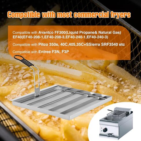 AF45 Commercial Deep Fryer Filter, 13.75" X 13.75" Fryer Oil Filter, 304 Stainless Steel, 550 Microns, Extend Oil Life By 40% for Commercial Kitchens and Restaurants in Kuwait