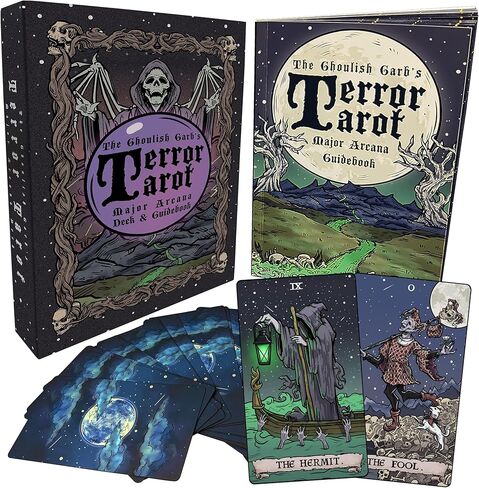 The Ghoulish Garb Terror Tarot - 22 Card Major Arcana Tarot Card Deck and Guidebook in Saudi Arabia