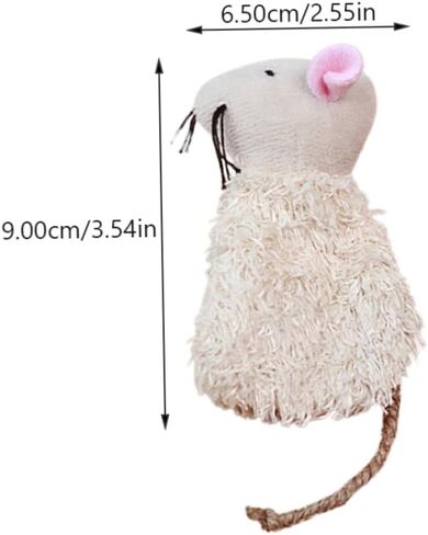 DOITOOL 3Pcs Plush Cat Toys Simulated Roo Interactive Kitten Toys for Indoor Cats Exercise and Play in Kuwait