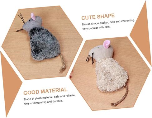 DOITOOL 3Pcs Plush Cat Toys Simulated Roo Interactive Kitten Toys for Indoor Cats Exercise and Play in Kuwait
