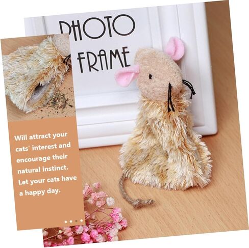 DOITOOL 3Pcs Plush Cat Toys Simulated Roo Interactive Kitten Toys for Indoor Cats Exercise and Play in Kuwait