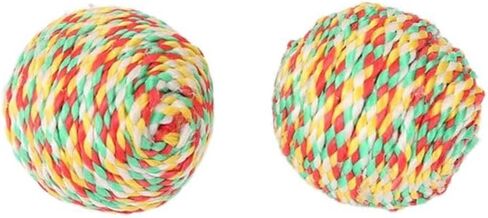 ISMARTEN 6 Pack Cat Toys Balls, 1.77" Yarn Pet Interactive Ball with Bell Inside, Kittens Chew Toys for Indoor Cats Kitty (Medium, Nylon) in Kuwait