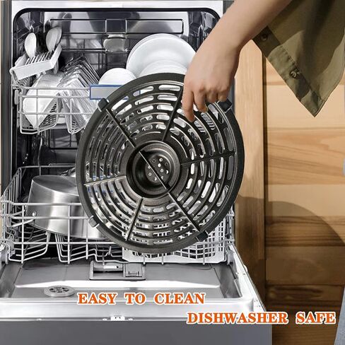 صينية بديلة للمقلاة الهوائية من ALJ لمقلاة الهواء شيفمان 3.7QT/3.6QT/3.5QT، مقلاة شواء مقلاة هوائية مطلية بطبقة مزدوجة غير لاصقة، طبق هش لمقلاة الهواء، شبكة مقلاة هوائية لمقلاة شيفمان الهوائية in Kuwait