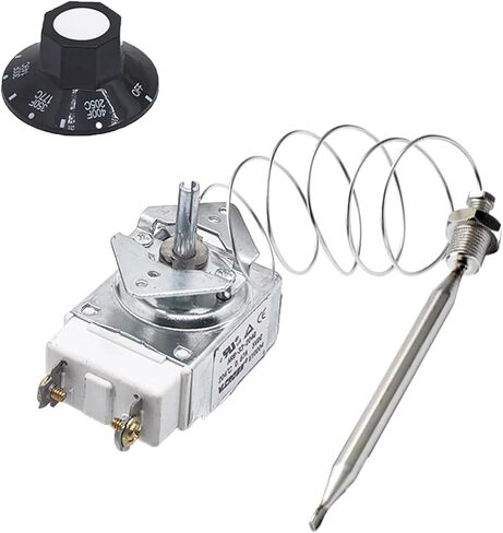 1175 ترموستات RX-1-36، 60125401 ترموستات المقلاة العميقة مع مفتاح المقبض، 1/4 بوصة Mpt Stuff Box متوافق مع Pitco 60124501، Royal Range 3113، 5300-401 ترموستات المقلاة العميقة 200-400F in Kuwait