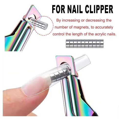 100pcs 4×3mm Round Mini Magnets for Acrylic Nail Clippers, Multi-Use Neodymium Magnet for Measuring Artificial Nail Length, Cat Eye Nail Art, Fridge Magnets, Crafts, Office Supplies in Saudi Arabia