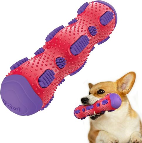 Gigwi Toothbrush Stick Dog Toy for Teeth Cleaning, Durable Rubber Dental Chewy Toy for Medium and Large Dog, Purple Color in Kuwait