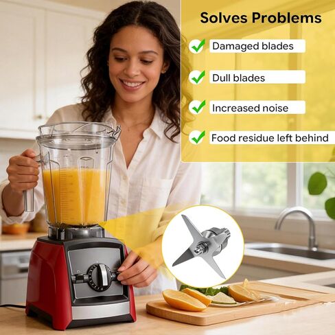 Blender Blade Replacement for 64 Oz Low Profile Container Blade Compatible with Vitamix VM0185A VM0185B V1200 A2300 A2500 A3300 A3500 Explorian E310 E320 Blenders Replace#: 105733 105733-1 in Kuwait