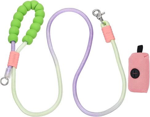 Dog Leash with Padded Hands Free, 4.9ft/1.5m Adjustable Dog Training Leash, No Pull Heavy Duty Rope(Blue Pink, Pink Bag), Intended for Large Medium Pet Running/Hiking/Walking in Saudi Arabia