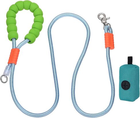 Dog Leash with Padded Hands Free, 4.9ft/1.5m Adjustable Dog Training Leash, No Pull Heavy Duty Rope(Blue Pink, Pink Bag), Intended for Large Medium Pet Running/Hiking/Walking in Saudi Arabia