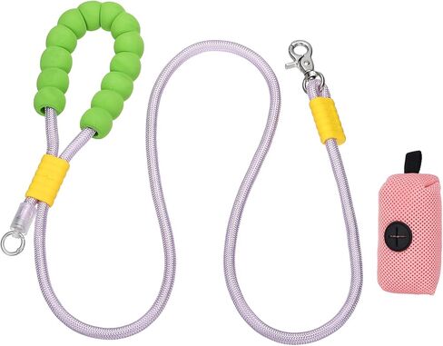 Dog Leash with Padded Hands Free, 4.9ft/1.5m Adjustable Dog Training Leash, No Pull Heavy Duty Rope(Blue Pink, Pink Bag), Intended for Large Medium Pet Running/Hiking/Walking in Saudi Arabia