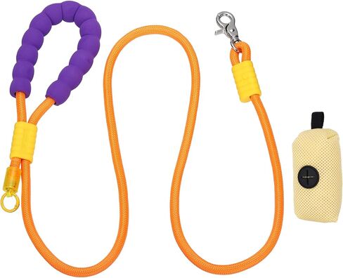 Dog Leash with Padded Hands Free, 4.9ft/1.5m Adjustable Dog Training Leash, No Pull Heavy Duty Rope(Blue Pink, Pink Bag), Intended for Large Medium Pet Running/Hiking/Walking in Saudi Arabia