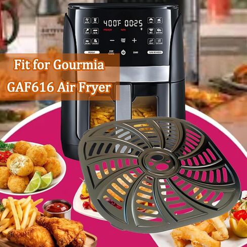 6QT Square Air Fryer Crisper Tray for Gourmia GAF616 Air Fryer, Premium Nonstick Air Fryer Grill Crisper Plate Rack Grill Pan Insert Grate Grid Shelf for Gourmia 6QT Air Fryers, Dishwasher Safe in Kuwait