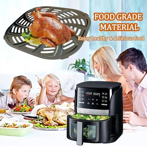 6QT Square Air Fryer Crisper Tray for Gourmia GAF616 Air Fryer, Premium Nonstick Air Fryer Grill Crisper Plate Rack Grill Pan Insert Grate Grid Shelf for Gourmia 6QT Air Fryers, Dishwasher Safe in Kuwait