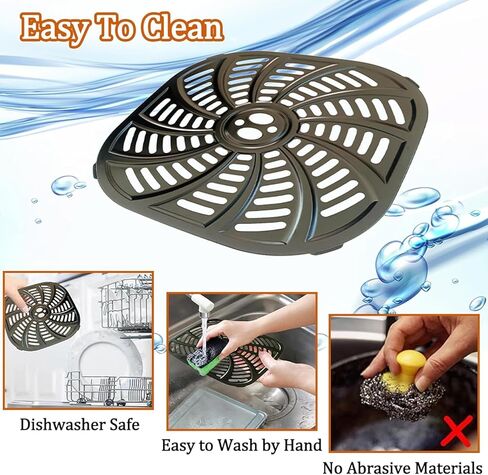 6QT Square Air Fryer Crisper Tray for Gourmia GAF616 Air Fryer, Premium Nonstick Air Fryer Grill Crisper Plate Rack Grill Pan Insert Grate Grid Shelf for Gourmia 6QT Air Fryers, Dishwasher Safe in Kuwait