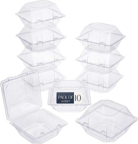 Royal Imports Clear Plastic Flower Box for Corsage, Boutonniere, Rose, Orchid Prom Wedding Craft Container 9x5x4-100 Pack in Saudi Arabia