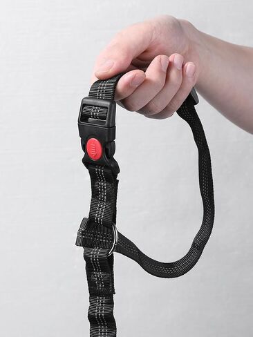 2 Pack Pet Harness, Adjustable Dog Car Seat Belt, 2 in 1 Pet Car Leash with Reflective Stitching, Elastic Band, Black in Kuwait