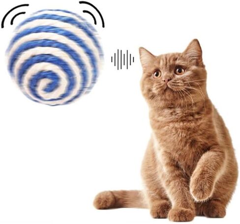 ISMARTEN 6 Pack Cat Toys Balls, 1.77" Yarn Pet Interactive Ball with Bell Inside, Kittens Chew Toys for Indoor Cats Kitty (Medium, Sisal) in Kuwait