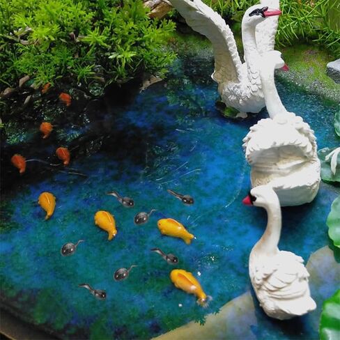 Toddmomy 26Pcs Miniature Tadpole Figurines for Moss Micro Landscape Decoration Realistic Small Animal Ornaments for Home Office Terrarium Aquarium in Kuwait