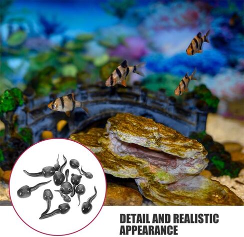 Toddmomy 26Pcs Miniature Tadpole Figurines for Moss Micro Landscape Decoration Realistic Small Animal Ornaments for Home Office Terrarium Aquarium in Kuwait