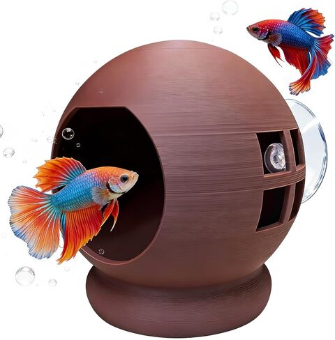 3-in-1 Honeycomb Betta Hammock Cave & Hideout with Suction Cup - Aquarium Decor for Betta Fish to Rest, Hide, Play - Easy Mount 3D Printed Fish Tank Accessory 3.15"x3.15"x3.15" in Kuwait