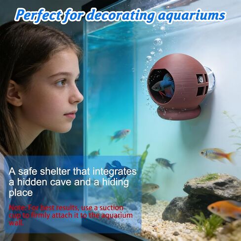 3-in-1 Honeycomb Betta Hammock Cave & Hideout with Suction Cup - Aquarium Decor for Betta Fish to Rest, Hide, Play - Easy Mount 3D Printed Fish Tank Accessory 3.15"x3.15"x3.15" in Kuwait