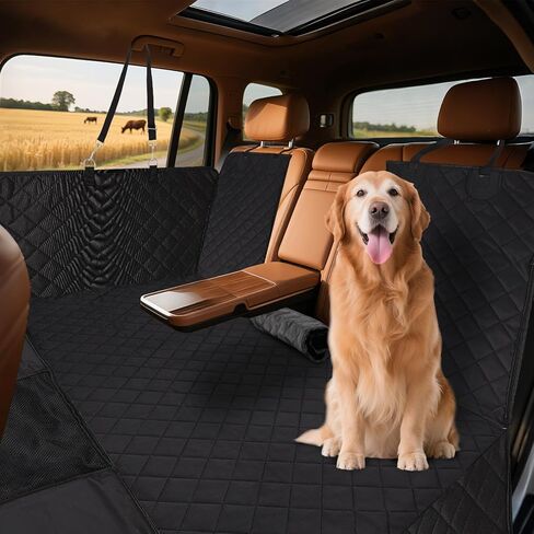FAHKNS Upgraded Thickened Back Seat Extender for Dogs-Large Space,Waterproof Dog Car Seat Cover Holds 400lbs,Strong Durable, Universal Size Fits for Cars, Trucks & SUVs in Kuwait