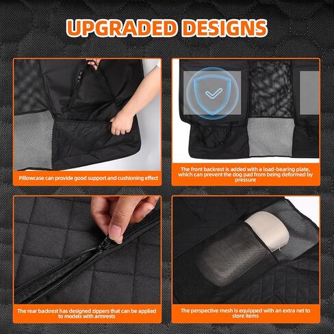 FAHKNS Upgraded Thickened Back Seat Extender for Dogs-Large Space,Waterproof Dog Car Seat Cover Holds 400lbs,Strong Durable, Universal Size Fits for Cars, Trucks & SUVs in Kuwait