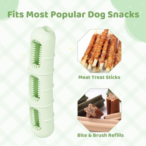 Bite and Brush Dental Toy for Dogs, Interactive Chew Station with Bristle Texture, Plaque Removal and Gum Massage Solution, Food-Grade TPE Material for Aggressive Chewers in Kuwait