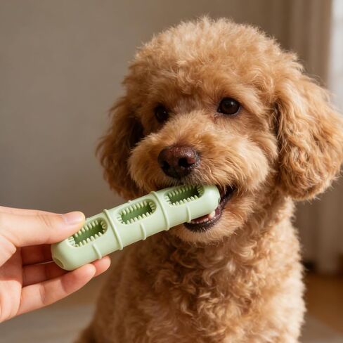 Bite and Brush Dental Toy for Dogs, Interactive Chew Station with Bristle Texture, Plaque Removal and Gum Massage Solution, Food-Grade TPE Material for Aggressive Chewers in Kuwait