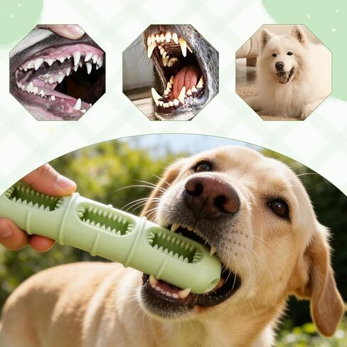 Bite and Brush Dental Toy for Dogs, Interactive Chew Station with Bristle Texture, Plaque Removal and Gum Massage Solution, Food-Grade TPE Material for Aggressive Chewers in Kuwait