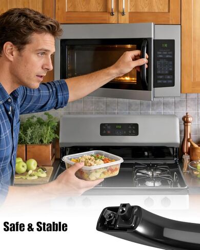 Microwave Door Handle Fit for GE HotPoint Kenmore Replace WB15X10083 AP2021173 245428 PS232102 EAP232102 WB15X10022 in Kuwait